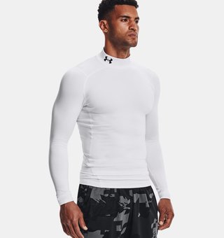 Under Armour ColdGear® Compression Mock men's top, white