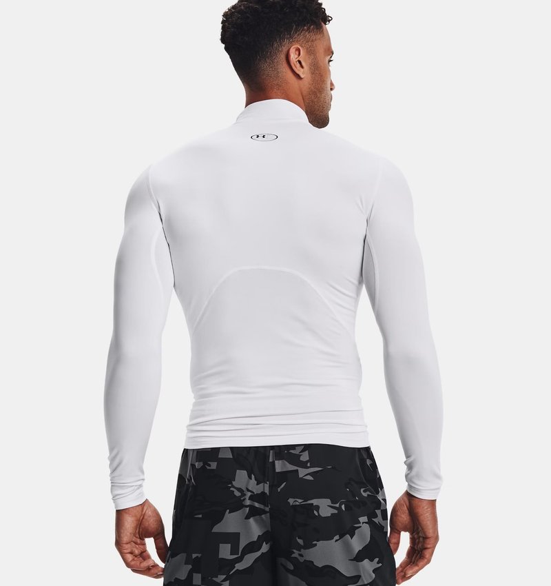 Under Armour ColdGear® Compression Mock men's top, white