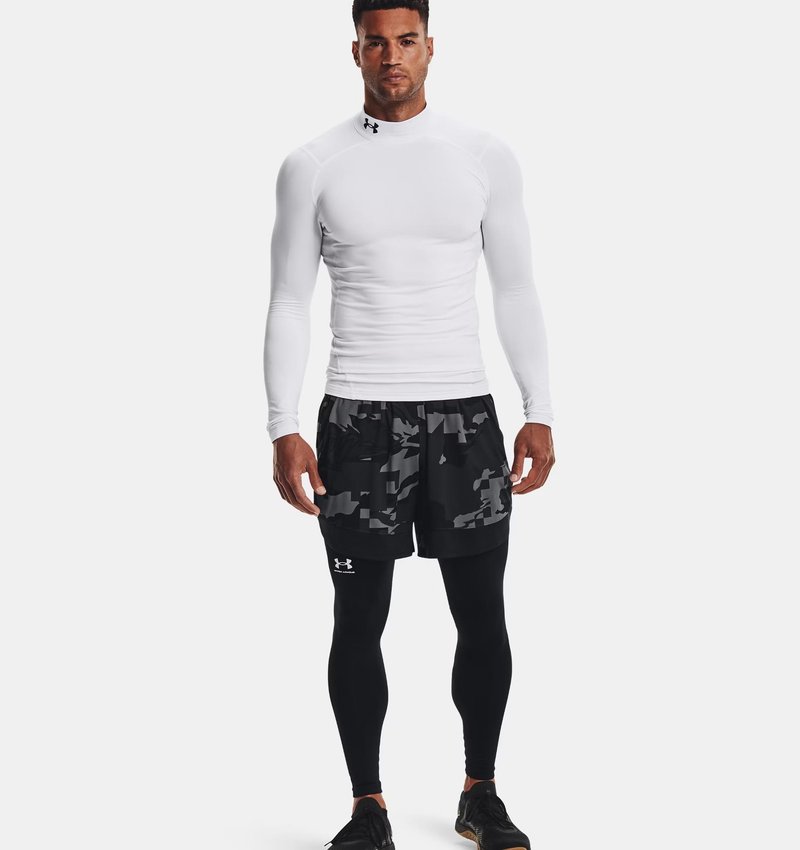 Under Armour ColdGear® Compression Mock men's top, white
