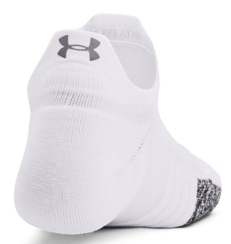 Under Armour Breathe 2 No Show Tab women's socks, white