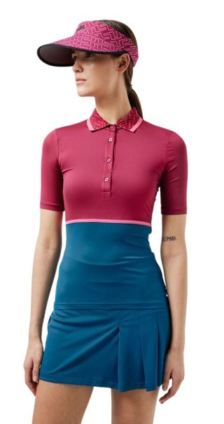 J.Lindeberg Odella Golf women's polo, anemone