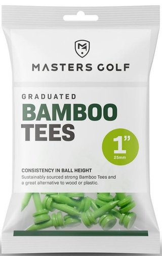 Masters Golf Masters Graduated Bamboo Tees 25mm 25tees Lime