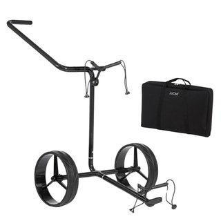 JuCad Carbon Shine 2-wheeled manual trolley, shiny black + carry bag JTT