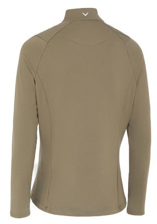 Callaway Thermal Longsleeve Fleece Back women's jersey polo, industrial green