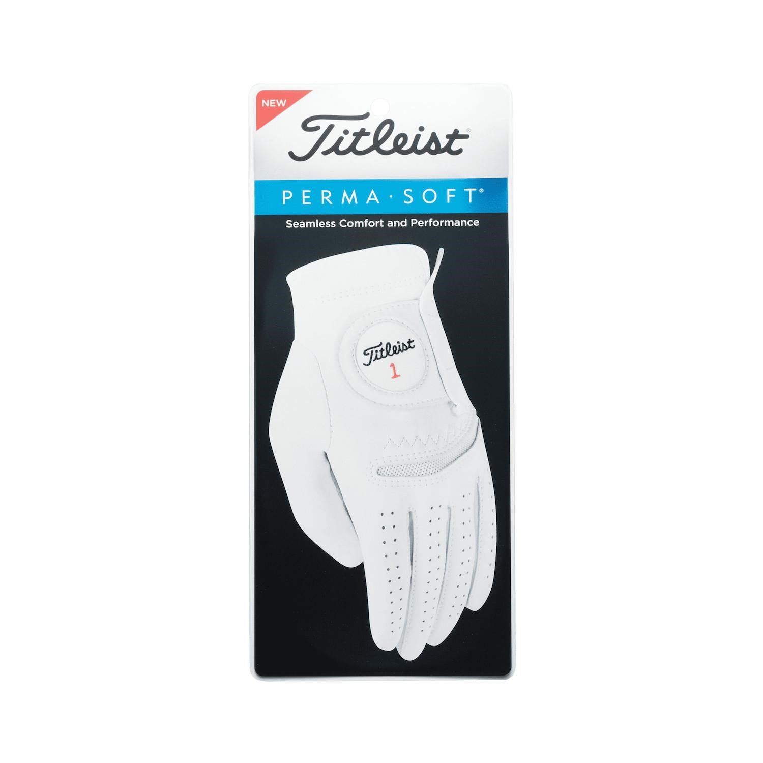 Titleist Perma-Soft Cadet mens golf glove, white