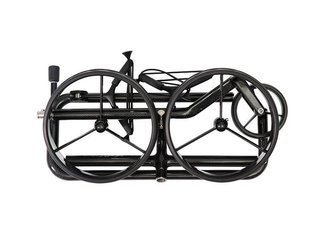 JuCad Carbon Shine 3-wheeled manual trolley, shiny black + carry bag JTT