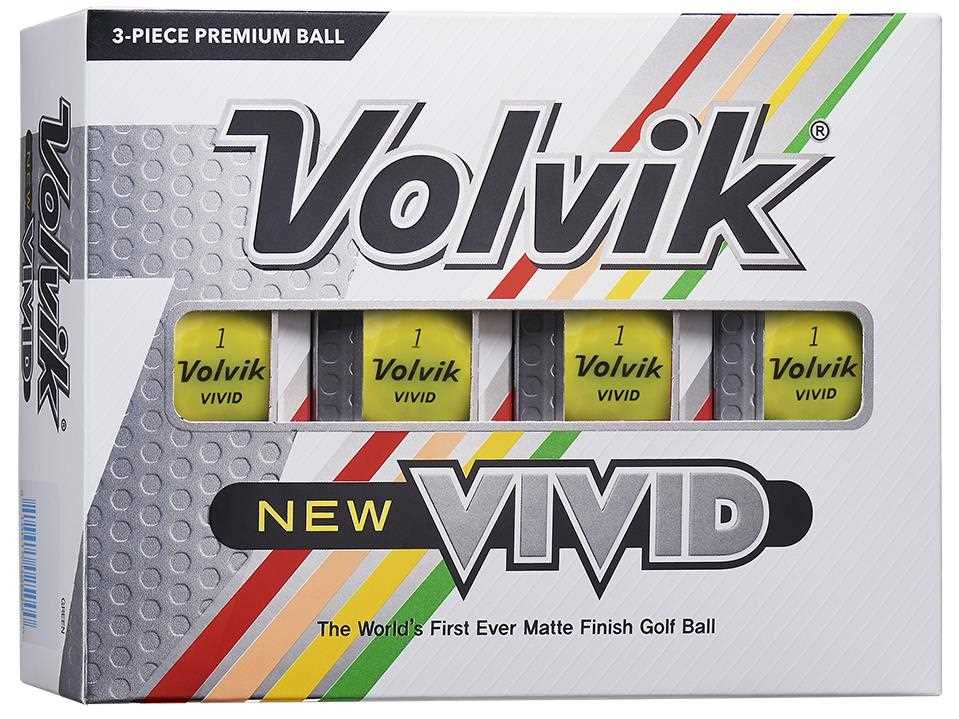 Volvik VIVID golf balls, yellow