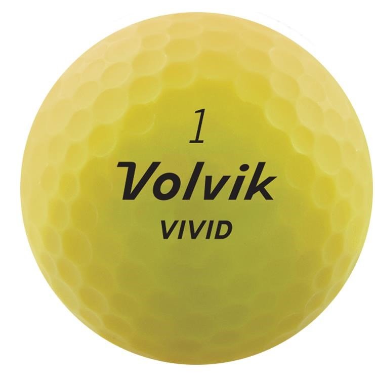 Volvik VIVID golf balls, yellow