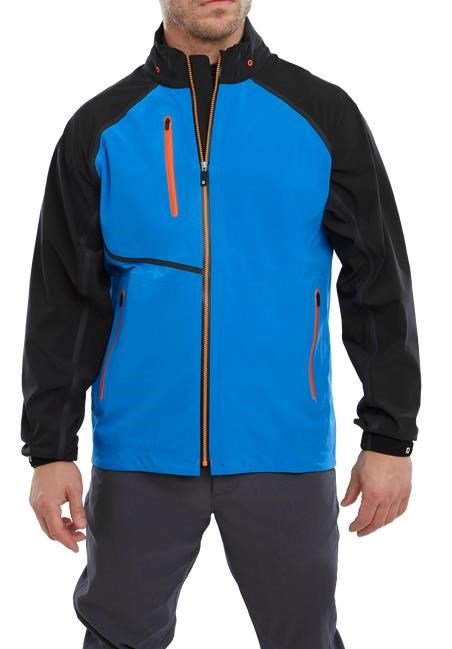 FootJoy HydroTour men's jacket, sapphire/black/orange