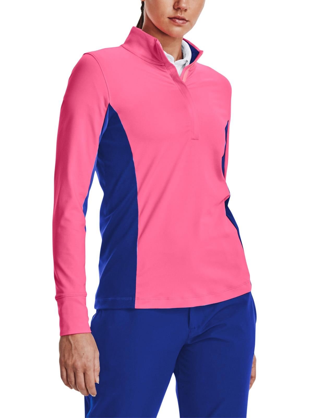 Under Armour Storm Midlayer 1/2 Zip women's jacket, pink punk/versa blue