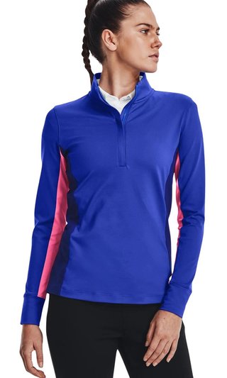 Under Armour Storm Midlayer 1/2 Zip women's sweatshirt, versa blue/pink punk
