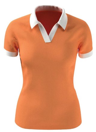 Callaway V-Placket Colorblock women's polo, nectarine