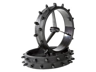 JuCad Winter Sleeves with rubber spikes, black