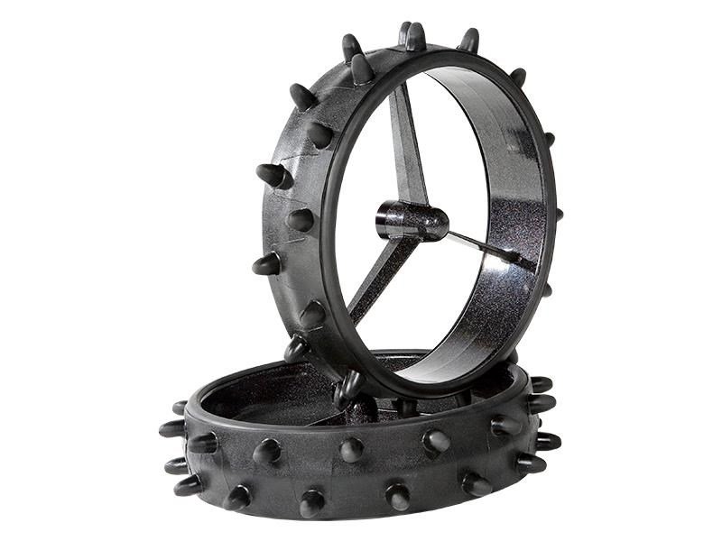 JuCad Winter Sleeves with rubber spikes, black