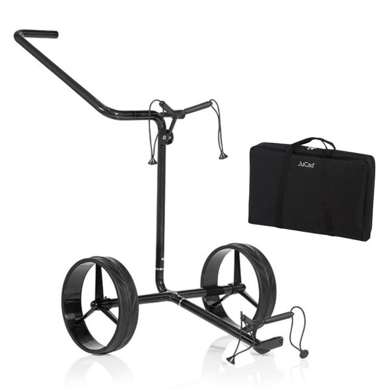 JuCad Carbon Shadow 2-wheeled manual trolley, mat black + carry bag JTT