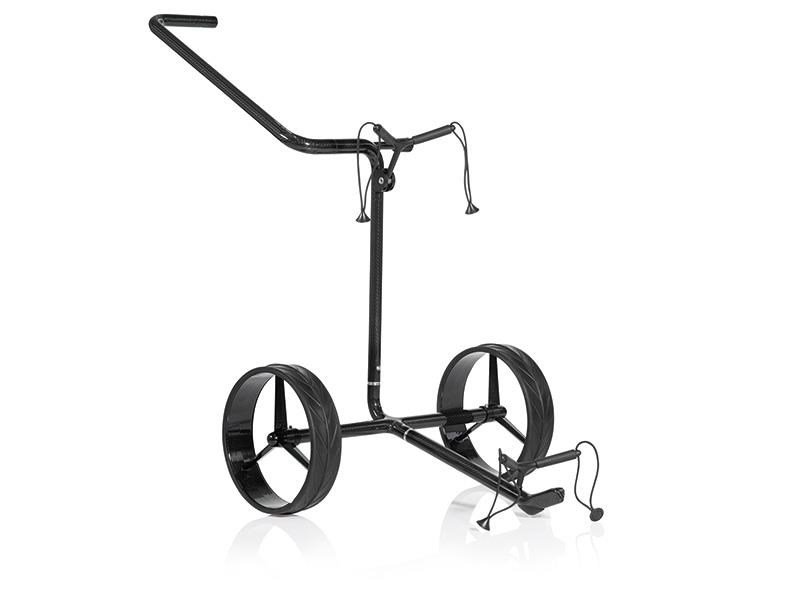 JuCad Carbon Shadow 2-wheeled manual trolley, mat black + carry bag JTT