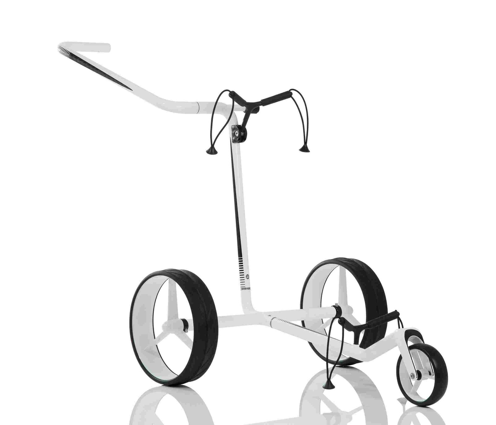 JuCad Carbon manual trolley, black/white + carry bag JTT