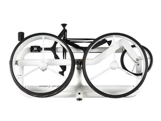 JuCad Carbon manual trolley, black/white + carry bag JTT