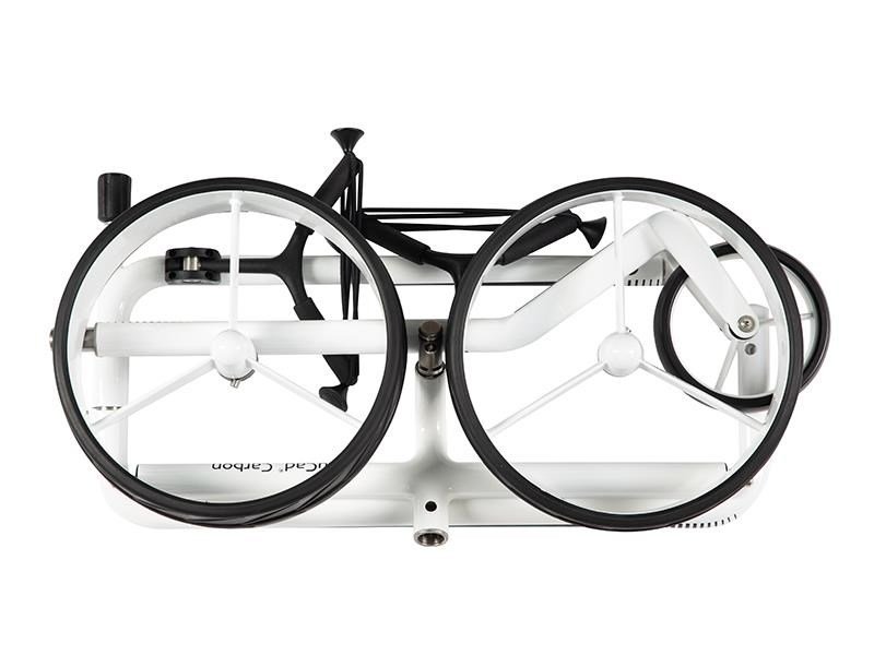 JuCad Carbon manual trolley, black/white + carry bag JTT