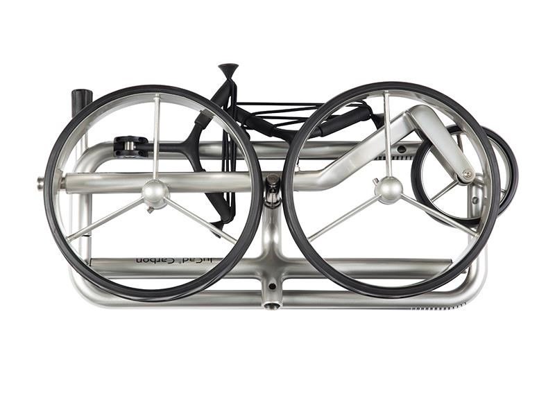 JuCad Carbon manual trolley, silver/black + carry bag JTT