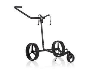 JuCad Carbon Shadow 3-wheeled manual trolley, mat black + carry bag JTT