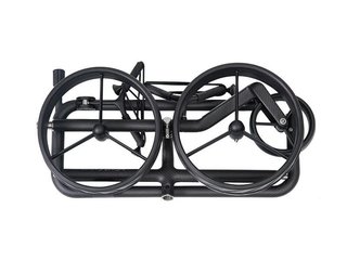 JuCad Carbon Shadow 3-wheeled manual trolley, mat black + carry bag JTT