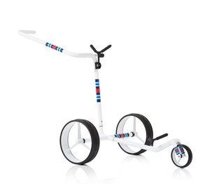 JuCad Carbon Racing manual trolley + carry bag JTT, white