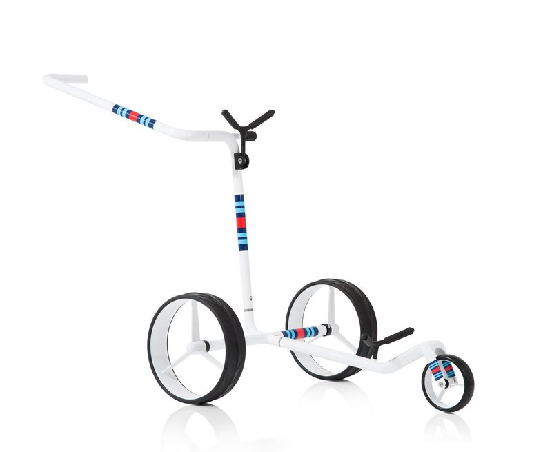 JuCad Carbon Racing manual trolley + carry bag JTT, white