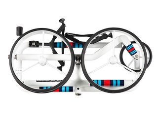 JuCad Carbon Racing manual trolley + carry bag JTT, white