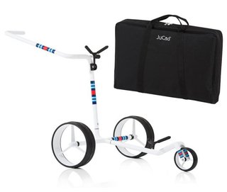 JuCad Carbon Racing manual trolley + carry bag JTT, white