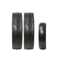 JuCad tires - 2 rear wheels, 1 front wheel, BLACK