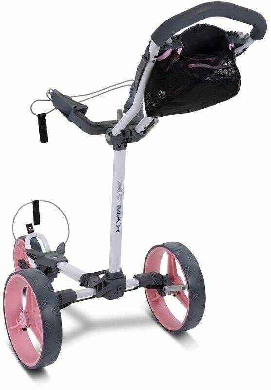 Big Max Blade Trio manual trolley, white-pink