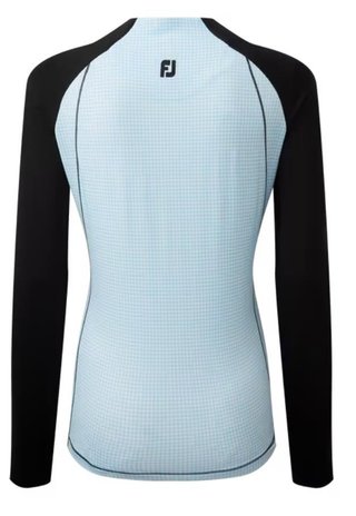 FootJoy Houndstooth Printed women's sweatshirt, black/blue houndstooth
