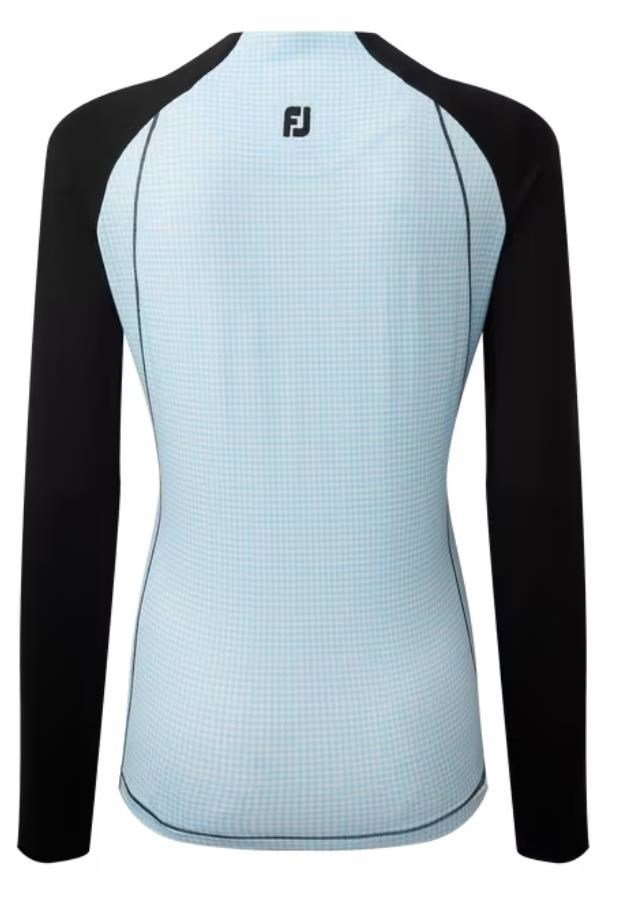 FootJoy Houndstooth Printed women's sweatshirt, black/blue houndstooth