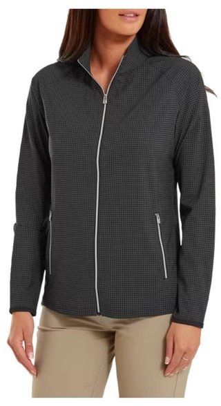 FootJoy Houndstooth Print Woven women's jacket, black