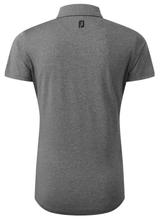 FootJoy Heather Self-Collar Lisle women's polo, black