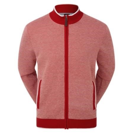 FootJoy Full-Zip Lined men's pullover, red