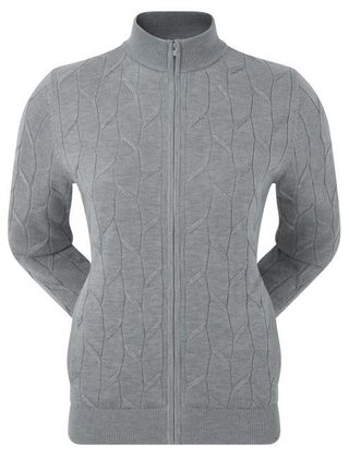 FootJoy Full-Zip Lined women's pullover, grey