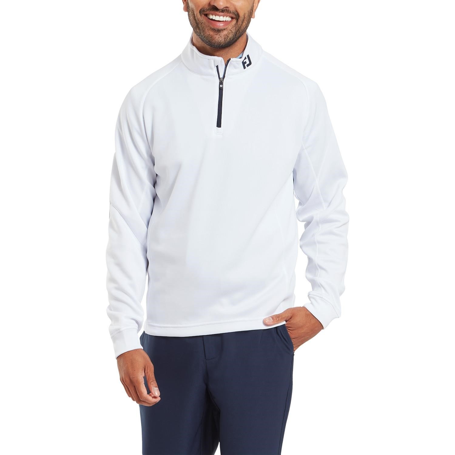 FootJoy Chill-Out men's pullover, white/navy