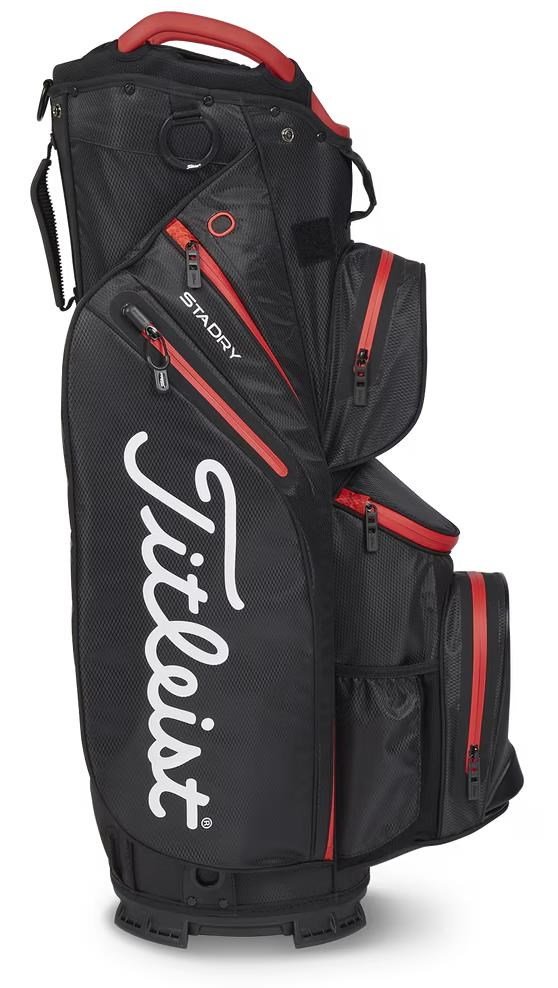 Titleist 14 StaDry cart bag, black/black/red