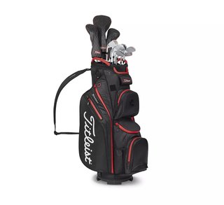 Titleist 14 StaDry cart bag, black/black/red