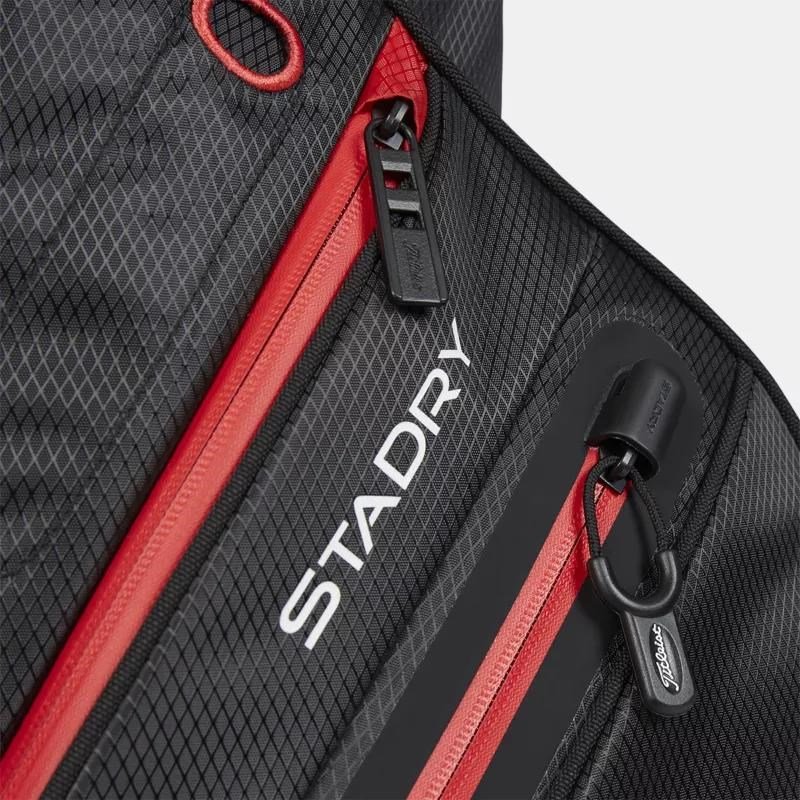 Titleist 14 StaDry cart bag, black/black/red