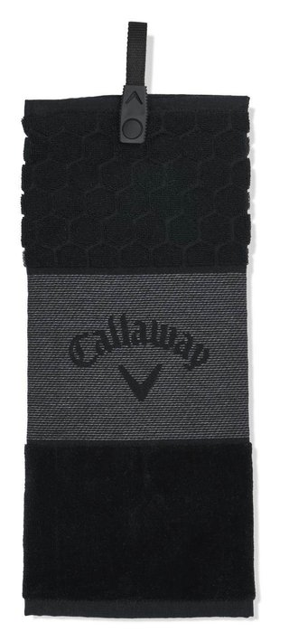 Callaway Tri-Fold 23 golf towel 16"x21", black