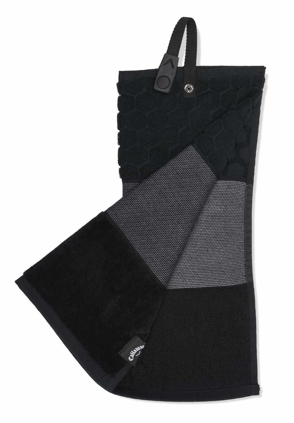 Callaway Tri-Fold 23 golf towel 16"x21", black