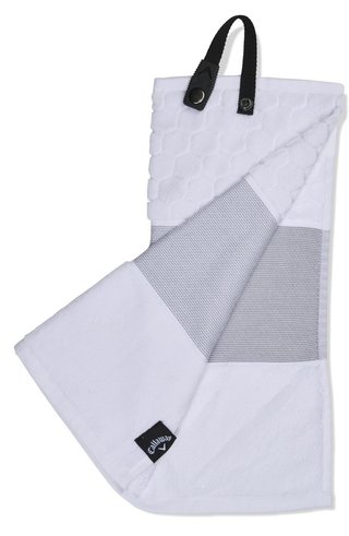 Callaway Tri-Fold 23 golf towel 16"x21", white