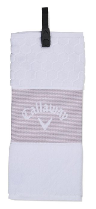 Callaway Tri-Fold 23 golf towel, mauve/white