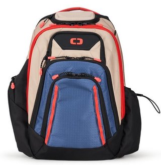 Ogio Gambit Pro Backpack 25L bag, tan/blue/red