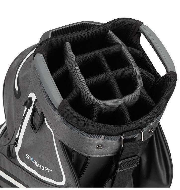 TaylorMade Storm-Dry Waterproof cart bag, black/grey