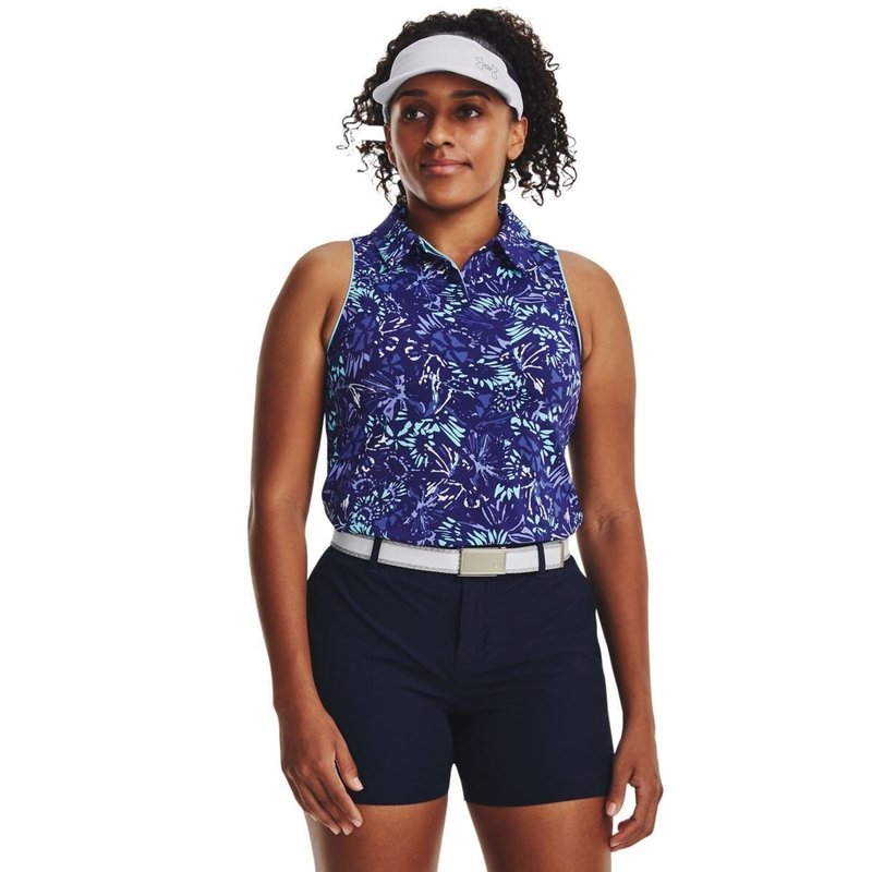 Under Armour Iso-Chill Sleeveless women's polo, sonar blue