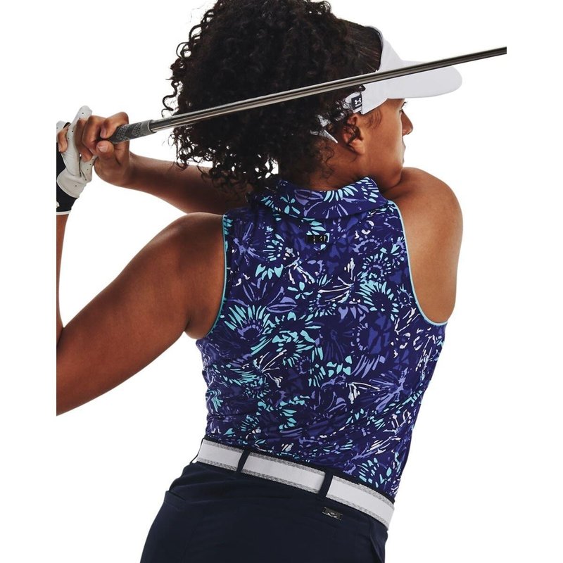 Under Armour Iso-Chill Sleeveless women's polo, sonar blue
